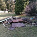 27.03.2021. Złota. Budynek banku po pożarze / Marta Gajda / Radio Kielce