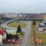 29.03.2021. Kielce. Kampus UJK przy ulicy Świętokrzyskiej. Ulica Żniwna i ślimak, który biegnie nad drogą ekspresową S74 / Jarosław Kubalski / Radio Kielce