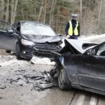 08.03.2021 Siodła. Zderzenie dwóch samochodów / Jarosław Kubalski / Radio Kielce