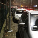 05.12.2018 Kielce. Korki na ulicach. Zaparkowane samochody na chodniku ulicy Kaczorowskiego / Jarosław Kubalski / Radio Kielce