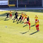 06.03.2021. Jastrzębie-Zdrój. 19. kolejka Fortuna 1. Ligi: GKS 1962 Jastrzębie - Korona Kielce / Krzysztof Bujnowicz / Radio Kielce