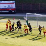 06.03.2021. Jastrzębie-Zdrój. 19. kolejka Fortuna 1. Ligi: GKS 1962 Jastrzębie - Korona Kielce / Krzysztof Bujnowicz / Radio Kielce