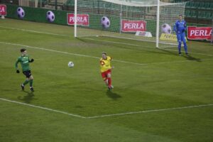 19.03.2021 Kielce. 21. kolejka 1. Ligi: Korona Kielce - Górnik Łęczna / Krzysztof Bujnowicz / Radio Kielce