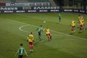 19.03.2021 Kielce. 21. kolejka 1. Ligi: Korona Kielce - Górnik Łęczna / Krzysztof Bujnowicz / Radio Kielce