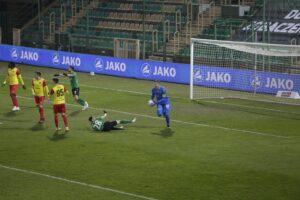 19.03.2021 Kielce. 21. kolejka 1. Ligi: Korona Kielce - Górnik Łęczna / Krzysztof Bujnowicz / Radio Kielce