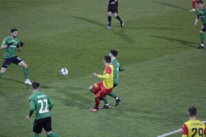 19.03.2021 Kielce. 21. kolejka 1. Ligi: Korona Kielce - Górnik Łęczna / Krzysztof Bujnowicz / Radio Kielce