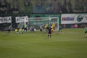 19.03.2021 Kielce. 21. kolejka 1. Ligi: Korona Kielce - Górnik Łęczna / Krzysztof Bujnowicz / Radio Kielce