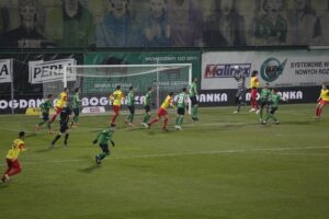 19.03.2021 Kielce. 21. kolejka 1. Ligi: Korona Kielce - Górnik Łęczna / Krzysztof Bujnowicz / Radio Kielce