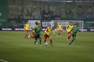 19.03.2021 Kielce. 21. kolejka 1. Ligi: Korona Kielce - Górnik Łęczna / Krzysztof Bujnowicz / Radio Kielce