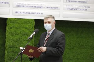 02.03.2021 Kielce. Otwarcie nowego budynku szpitala MSWiA. Na zdjęciu: dyrektor Departamentu Zdrowia przy Ministerstwie Spraw Wewnętrznych i Administracji Krzysztof Wawro / Jarosław Kubalski / Radio Kielce