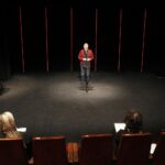 15.03.2021 Kielce. Mała Scena KCK. Przesłuchania kandydatów do tytułu Świętokrzyskiego Mistrza Mowy Polskiej / Jarosław Kubalski / Radio Kielce