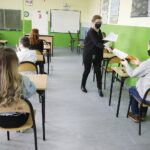 18.03.2021 Kielce. Szkoła Podstawowa nr 13. Próbny egzamin ósmoklasisty. Matematyka / Jarosław Kubalski / Radio Kielce