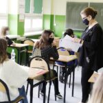 18.03.2021 Kielce. Szkoła Podstawowa nr 13. Próbny egzamin ósmoklasisty. Matematyka / Jarosław Kubalski / Radio Kielce