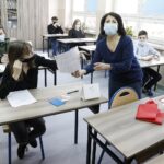 18.03.2021 Kielce. Szkoła Podstawowa nr 13. Próbny egzamin ósmoklasisty. Matematyka / Jarosław Kubalski / Radio Kielce