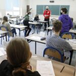 18.03.2021 Kielce. Szkoła Podstawowa nr 13. Próbny egzamin ósmoklasisty. Matematyka / Jarosław Kubalski / Radio Kielce