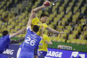 18.03.2021 Kielce. Mecz Łomża Vive Kielce - Orlen Wisła Płock. Tomasz Gębala / Jarosław Kubalski / Radio Kielce