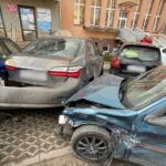 12.03.2021 Kielce. Kolizja na ul. Mielczarskiego / Wiktor Taszłow / Radio Kielce