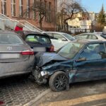 12.03.2021 Kielce. Kolizja na ul. Mielczarskiego / Wiktor Taszłow / Radio Kielce