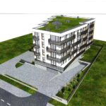 21.12.2020 Pińczów. Wizualizacja nowego bloku mieszkalnego i jego otoczenia / TERA GROUP Pracownia Architektoniczna Sp. z o.o.