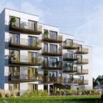 21.12.2020 Pińczów. Wizualizacja nowego bloku mieszkalnego i jego otoczenia / TERA GROUP Pracownia Architektoniczna Sp. z o.o.