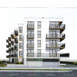 21.12.2020 Pińczów. Wizualizacja nowego bloku mieszkalnego i jego otoczenia / TERA GROUP Pracownia Architektoniczna Sp. z o.o.