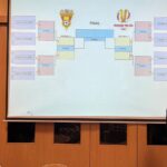 04.03.2021 Kielce. Losowanie 1/8 finału i całej drabinki Fortuna Pucharu Polski na szczeblu okręgu. Na zdjęciu od lewej: Marek Koźmiński - wiceprezes Polskiego Związku Piłki Nożnej, Mirosław Malinowski - prezes Świętokrzyskiego ZPN  / Rafał Szymczyk / Radio Kielce