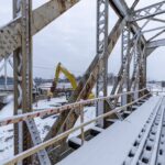 01.02.2021. Ostrowiec Św. Demontaż mostu nad Kamienną / plk-polskawschodnia.pl
