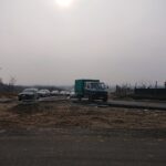 04.03.2021 Ostrowiec Świętokrzyski. Prace na ul. Denkowskiej / Emilia Sitarska / Radio Kielce