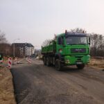 04.03.2021 Ostrowiec Świętokrzyski. Prace na ul. Denkowskiej / Emilia Sitarska / Radio Kielce