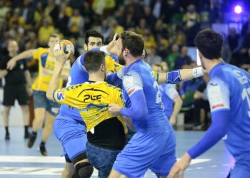 04.02.2020 Kielce. 20. kolejka PGNiG Superligi: PGE Vive Kielce - Orlen Wisła Płock / Wiktor Taszłow / Radio Kielce