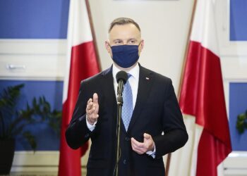 27.05.2020. Staszów. Wizyta prezydenta Andrzeja Dudy. Na zdjęciu: prezydent Andrzej Duda / Wiktor Taszłow / Radio Kielce