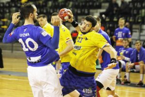 06.03.2021 Kielce. Piłka ręczna mężczyzn. PGNiG Superliga. Mecz Łomża Vive Kielce - Górnik Zabrze. Vladislav Kulesch / Jarosław Kubalski / Radio Kielce