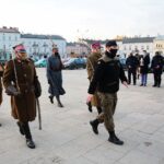 19.03.2021. Kielce. Plac Wolności. Pomnik Józefa Piłsudskiego. Uroczystości z okazji imienin Marszałka / Wiktor Taszłow / Radio Kielce