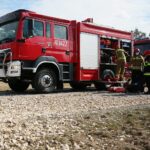 23.03.2021. Lasków. Wypadek na trasie Jędrzejów - Małogoszcz / Wiktor Taszłow / Radio Kielce