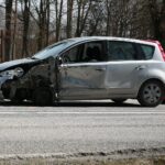 23.03.2021. Lasków. Wypadek na trasie Jędrzejów - Małogoszcz / Wiktor Taszłow / Radio Kielce