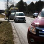 23.03.2021. Lasków. Wypadek na trasie Jędrzejów - Małogoszcz / Wiktor Taszłow / Radio Kielce