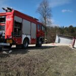 23.03.2021. Lasków. Wypadek na trasie Jędrzejów - Małogoszcz / Wiktor Taszłow / Radio Kielce