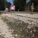 23.03.2021. Lasków. Wypadek na trasie Jędrzejów - Małogoszcz / Wiktor Taszłow / Radio Kielce