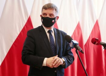 24.02.2021. Kielce. Wręczenie odznaczeń państwowych w Urzędzie Wojewódzkim. Na zdjęciu: Piotr Ćwik - zastępca Szefa Kancelarii Prezydenta RP / Wiktor Taszłow / Radio Kielce