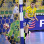 27.03.2021. Kielce. Mecz 18. kolejki PGNiG Superligi. Łomża Vive - MMTS Kwidzyn. Na zdjęciu: Szymon Sićko / Wiktor Taszłow / Radio Kielce