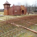 29.03.2021. Nowa Słupia. Budowa Parku Dziedzictwa Gór Świętokrzyskich / Wiktor Taszłow / Radio Kielce