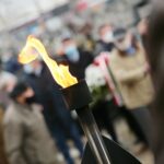 01.03.2021. Kielce. Cmentarz na Piaskach. Obchody Narodowego Dnia Pamięci Żołnierzy Wyklętych / Wiktor Taszłow / Radio Kielce