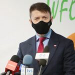 01.03.2021. Kielce. Wojewódzki Fundusz Ochrony Środowiska w Kielcach. Konferencja prasowa. Na zdjęciu: Bartłomiej Dorywalski - poseł / Wiktor Taszłow / Radio Kielce