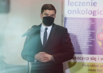 04.02.2021 Kielce. Konferencja w ŚCO. Wojciech Andrusiewicz - rzecznik Ministerstwa Zdrowia / Wiktor Taszłow / Radio Kielce