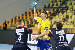 04.03.2021. Kielce. Mecz piłkarzy ręcznych: Flensburg-Handewitt - Łomża Vive Kielce / Wiktor Taszłow / Radio Kielce