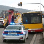 05.03.2021. Kielce. Kolizja z udziałem autobusu MPK / Wiktor Taszłow / Radio Kielce