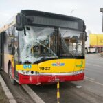 05.03.2021. Kielce. Kolizja z udziałem autobusu MPK / Wiktor Taszłow / Radio Kielce