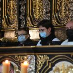 08.03.2021. Jędrzejów. Msza święta, w trakcie której poświęcona została kaplica bł. Wincentego Kadłubka / Wiktor Taszłow / Radio Kielce