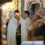 08.03.2021. Jędrzejów. Msza święta, w trakcie której poświęcona została kaplica bł. Wincentego Kadłubka / Wiktor Taszłow / Radio Kielce