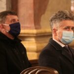 08.03.2021. Jędrzejów. Msza święta, w trakcie której poświęcona została kaplica bł. Wincentego Kadłubka. Na zdjęciu (z prawej): Krzysztof Słoń - senator PiS / Wiktor Taszłow / Radio Kielce